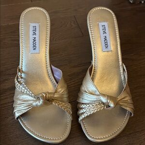 Steve Madden Gold Knotted Sandals